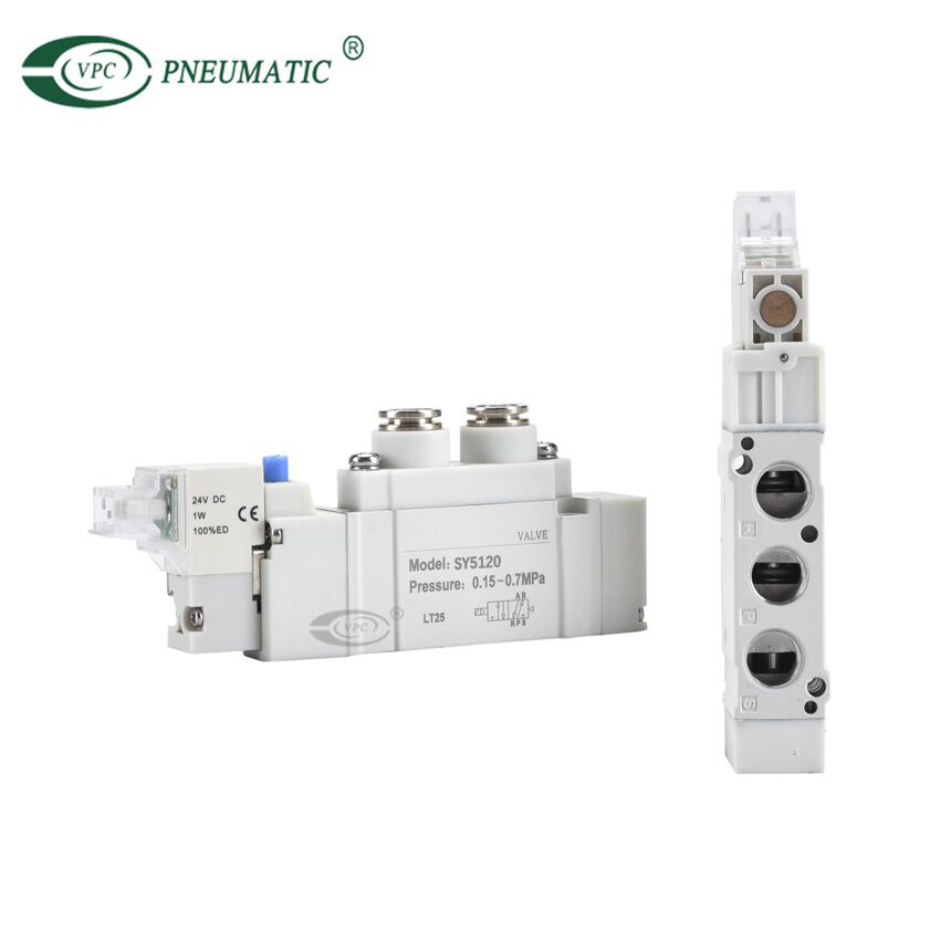 SY5000 Series 5 Port Single Solenoid Valve Built-in Cannula Type
