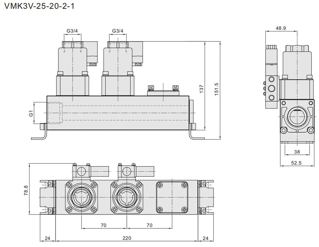 VMK coaxial valve (6) axial solenoid valve