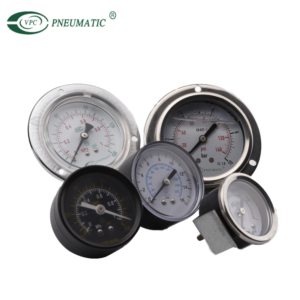 Accurate Durable Stainless Steel Air Pressure Gauge For FRL
