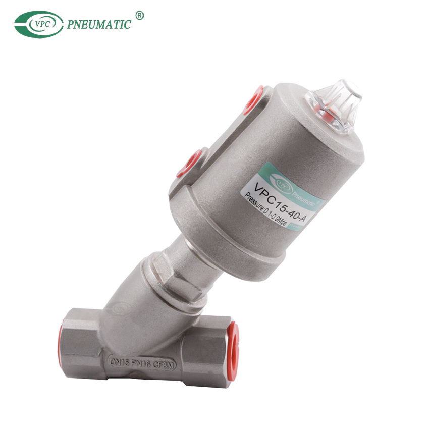 VPC Series Full Stainless Steel Pneumatic Angle Seat Valve 