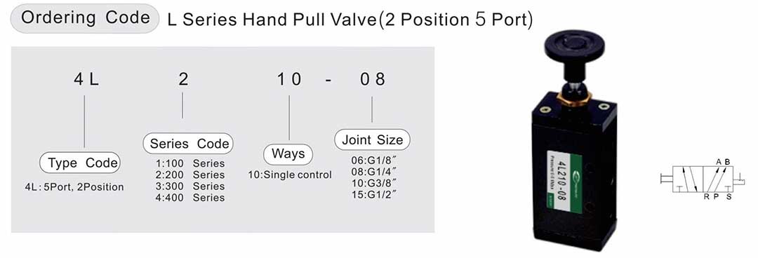4L hand air valve 5 3 way hand air valve