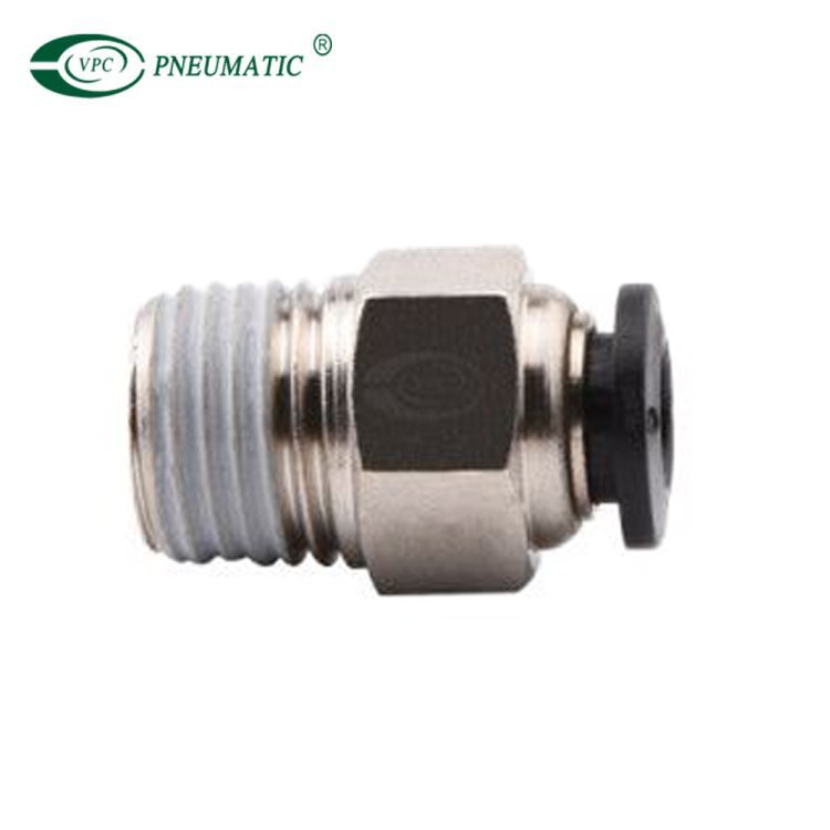 PC 1/4 bsp pneumatic cylinder accessories fittings one touch push in tube air connector