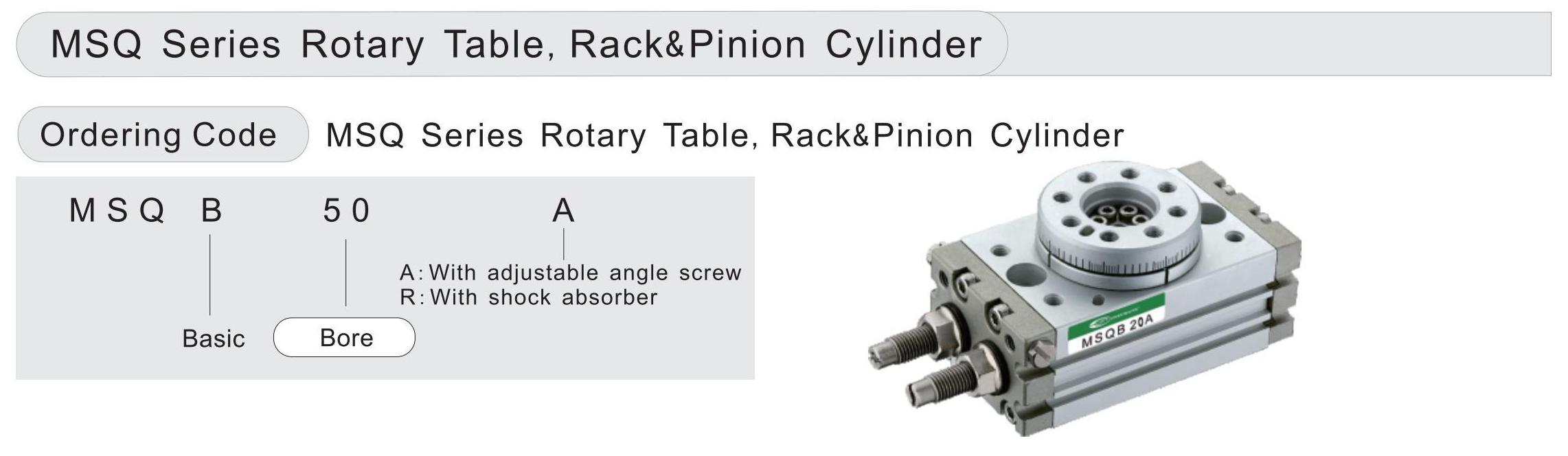 MSQ Series Rotary Table Rack & Pinion Cylinder - Buy MSQ Series Rotary Table Rack & Pinion Cylinder - Buy