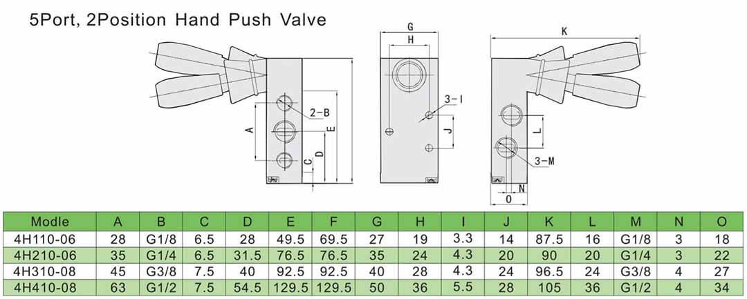 pneumatic hand valve