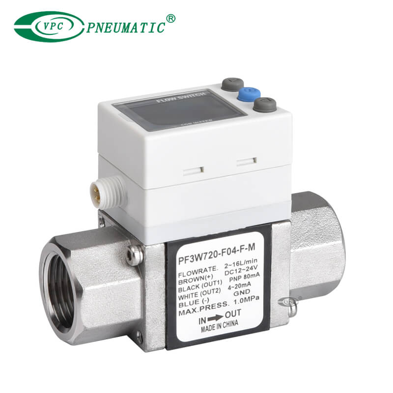 PF3W Series 3-Color Display Digital Flow Switch for Water