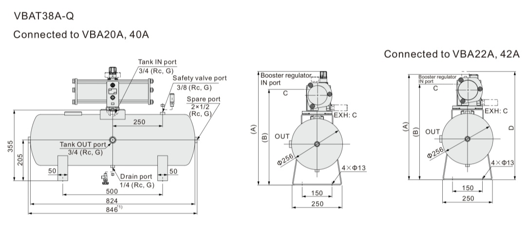 VBAT38A-Q Dimensions
