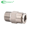 VC Series High Pressure Male Thread Straight Connector, Brass, 870 Psi