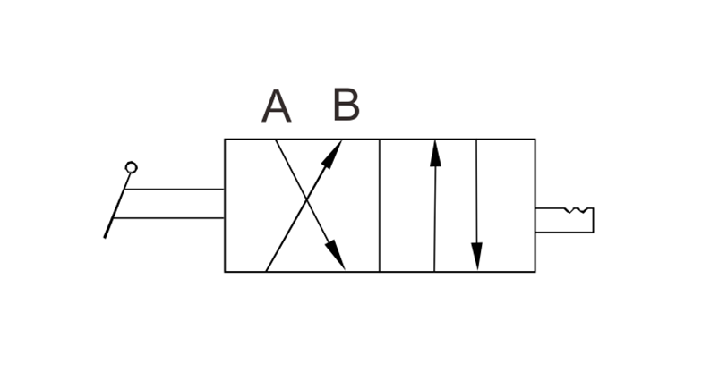 2 position 4 way valve symbol