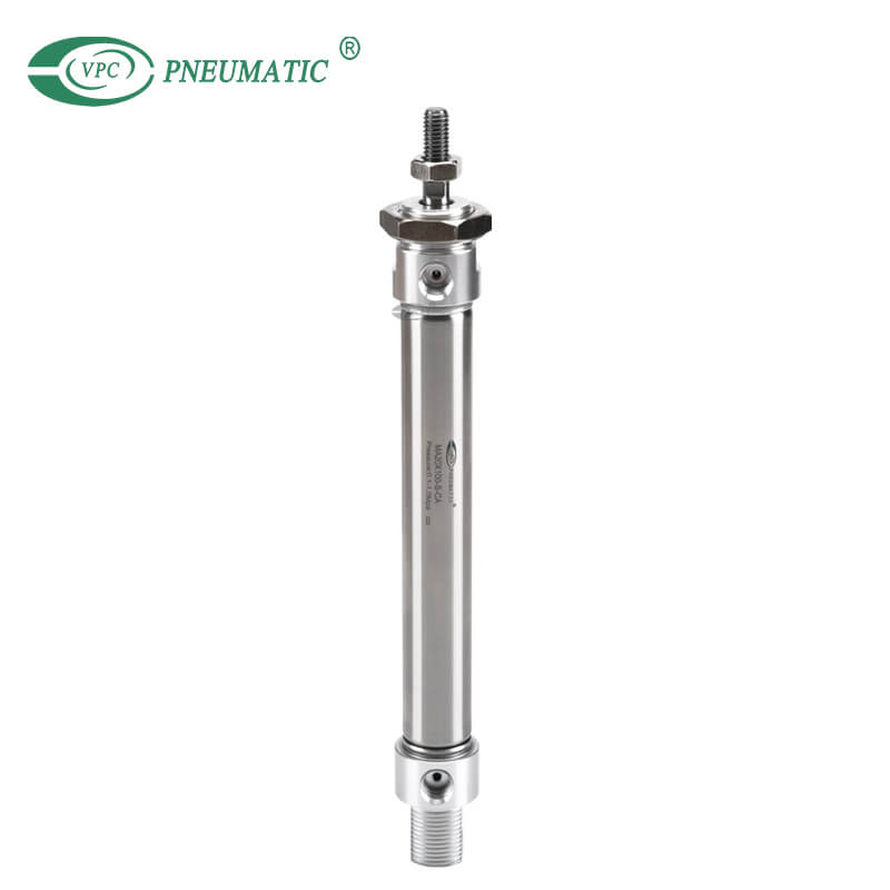 MAC Series Stainless Steel Mini Cylinder, Double Acting with Cushion, Swivelling Tail Type