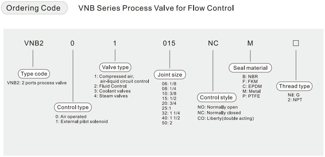 VNB process valve specification