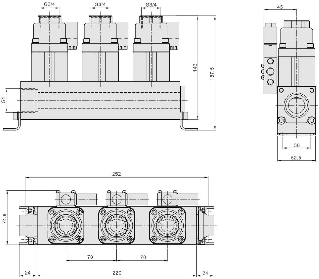 pneumatic coaxial valve