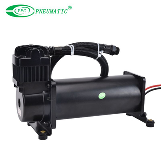 444C Air Bag Suspension Compressor, DC12V, 200Psi, Black