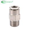 VC Series High Pressure Male Thread Straight Connector, Brass, 870 Psi