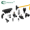 Plastic fitting PG 8mm NPT 1/2 threaded Union Straight Reducer Connectors Pneumatic fittings