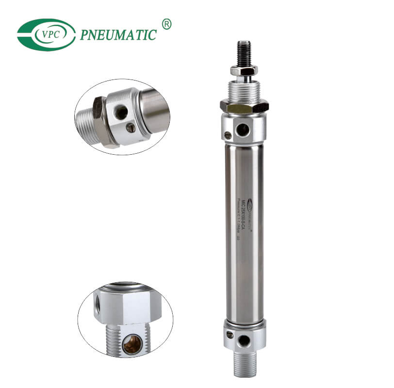 MIC Series Stainless Steel Mini Cylinder, Double Acting with