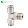 SSPB Stainless Steel Male Thread Pneumatic Tee Fitting