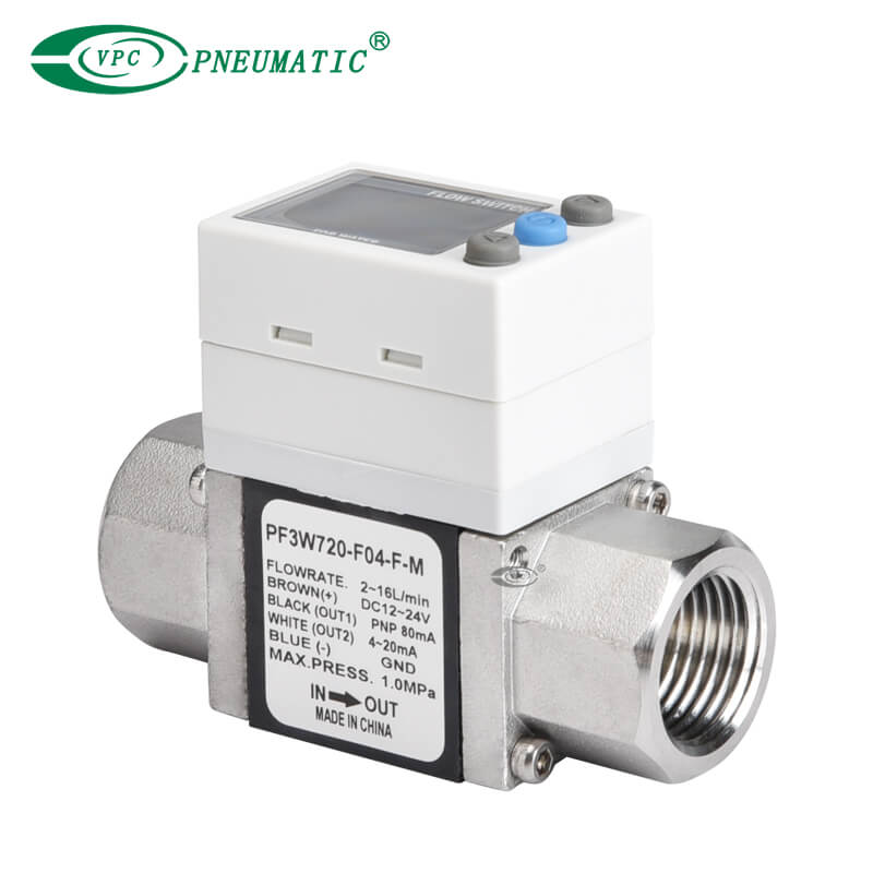 PF3W Series 3-Color Display Digital Flow Switch for Water