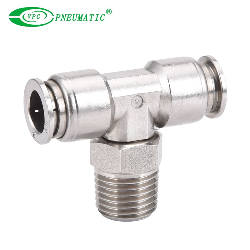 SSPB Stainless Steel Male Thread Pneumatic Tee Fitting