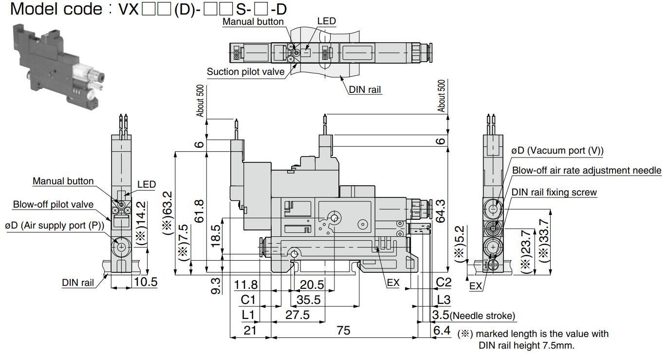 vacuum generator main dimension-4