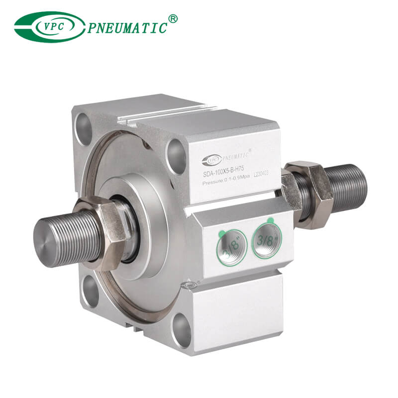SDAJ Series Compact Pneumatic Cylinder with Adjustable Stroke