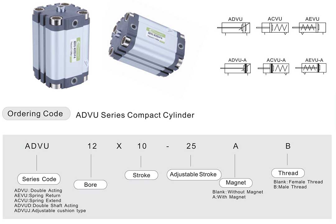 compact pneumatic cylinders