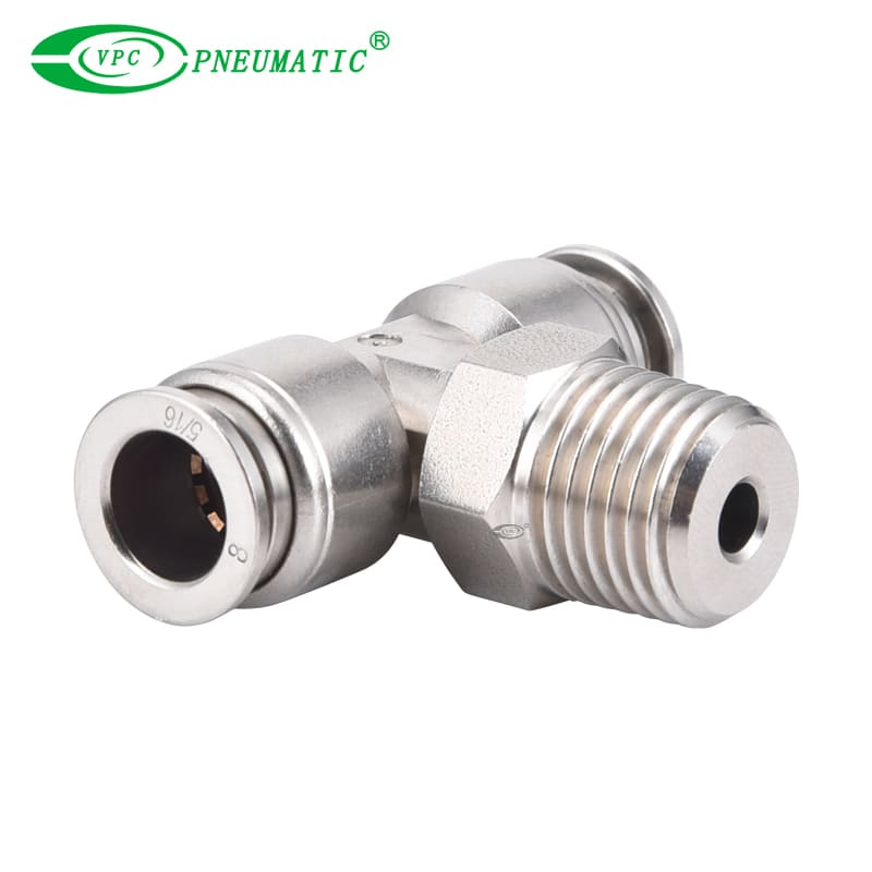 SSPB Stainless Steel Male Thread Pneumatic Tee Fitting