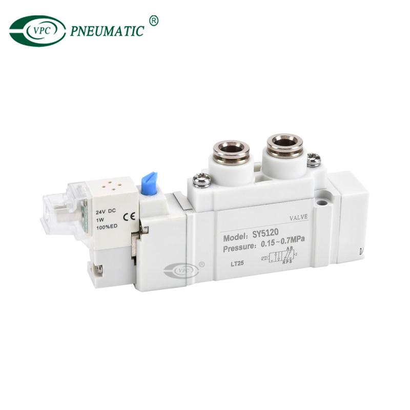 SY5000 Series 5 Port Single Solenoid Valve Built-in Cannula Type