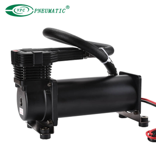  485C Air Suspension Compressor for Air Bags, DC12V, 200Psi, Black