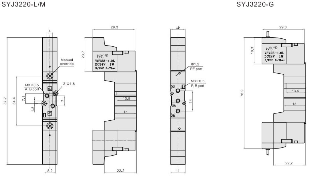 5 2 way double solenoid valve