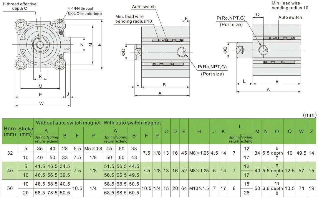 smc pneumatic cylinder