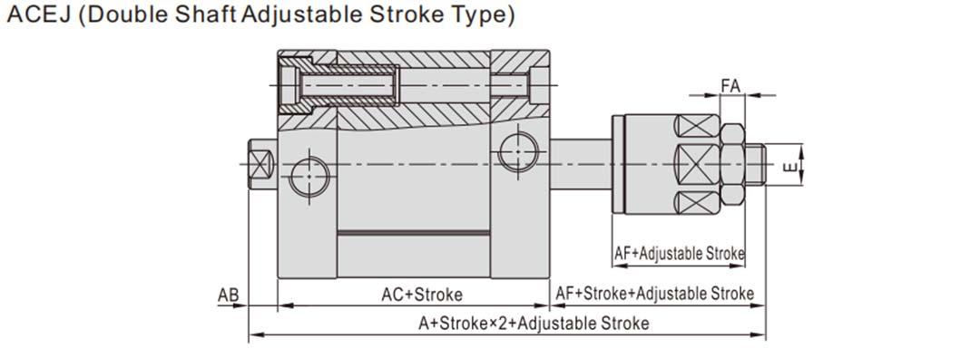 adjustable stroke air cylinder