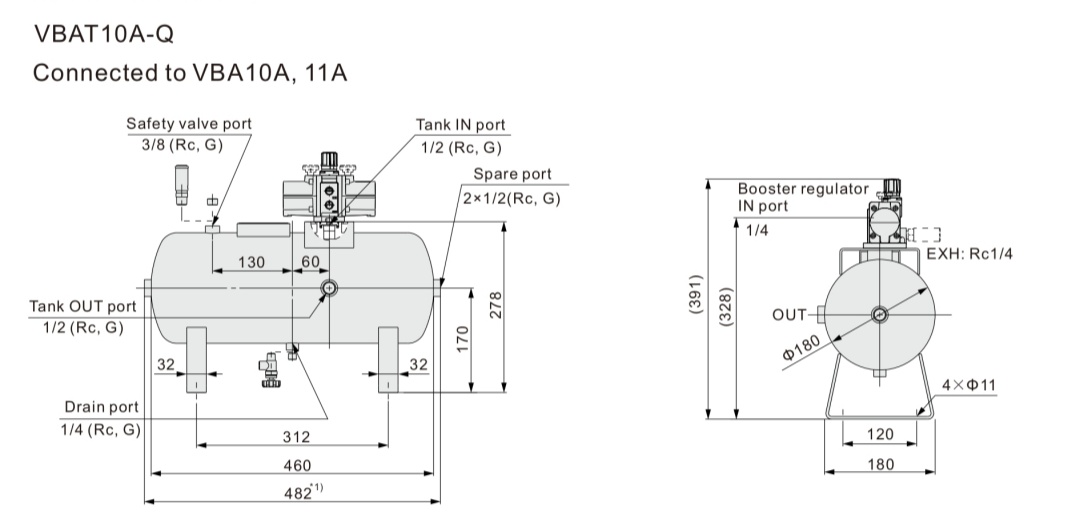 VBAT10A-Q Dimensions