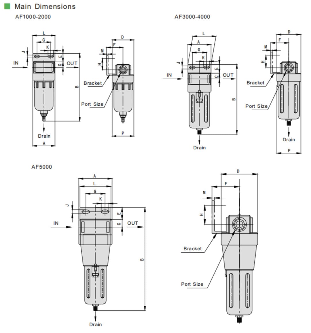 inline pneumatic filter