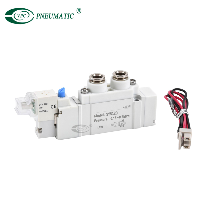 SY5000 Series 5 Port Single Solenoid Valve Built-in Cannula Type