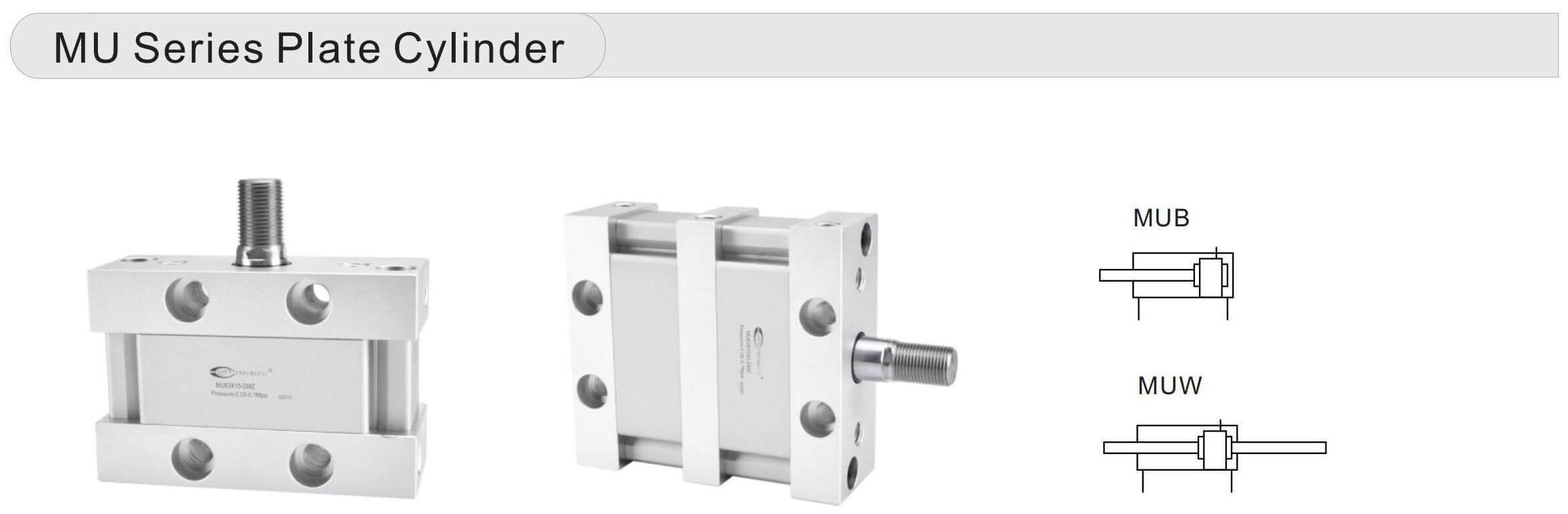 plate pneumatic cylinder symbols