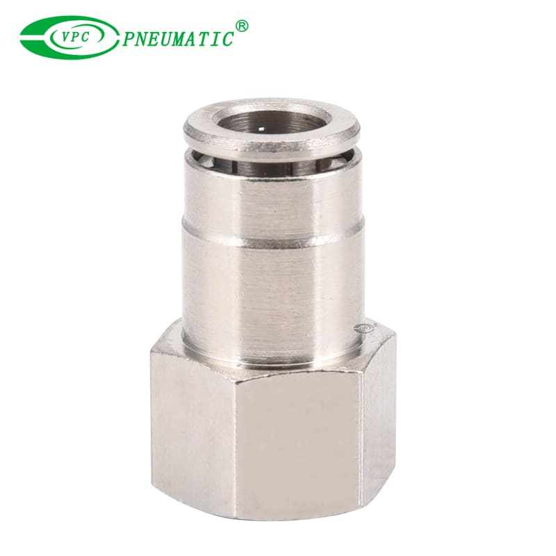 VCF Series High Pressure Pneumatic Straight Fitting, Brass, 870 Psi