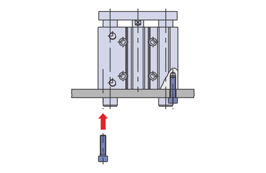 MGP compact guide cylinder mount