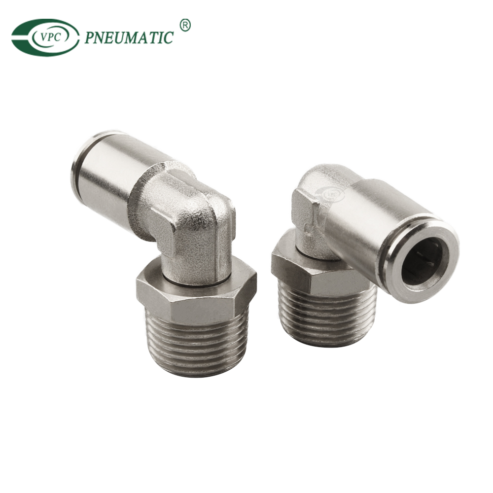 PC Male Elbow Air Connector 4mm to 12mm Stainless Steel Pneumatic pipe push in one touch Fitting