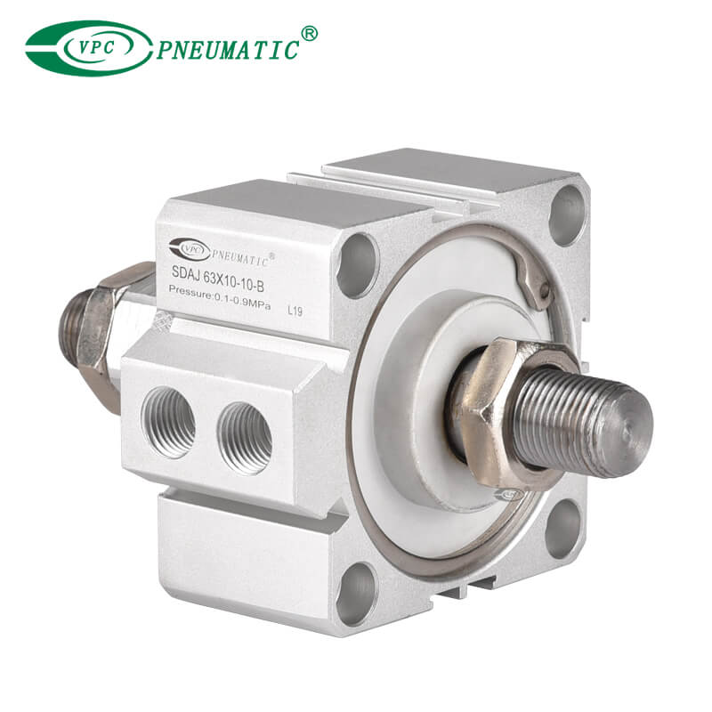 SDAJ Series Compact Pneumatic Cylinder with Adjustable Stroke