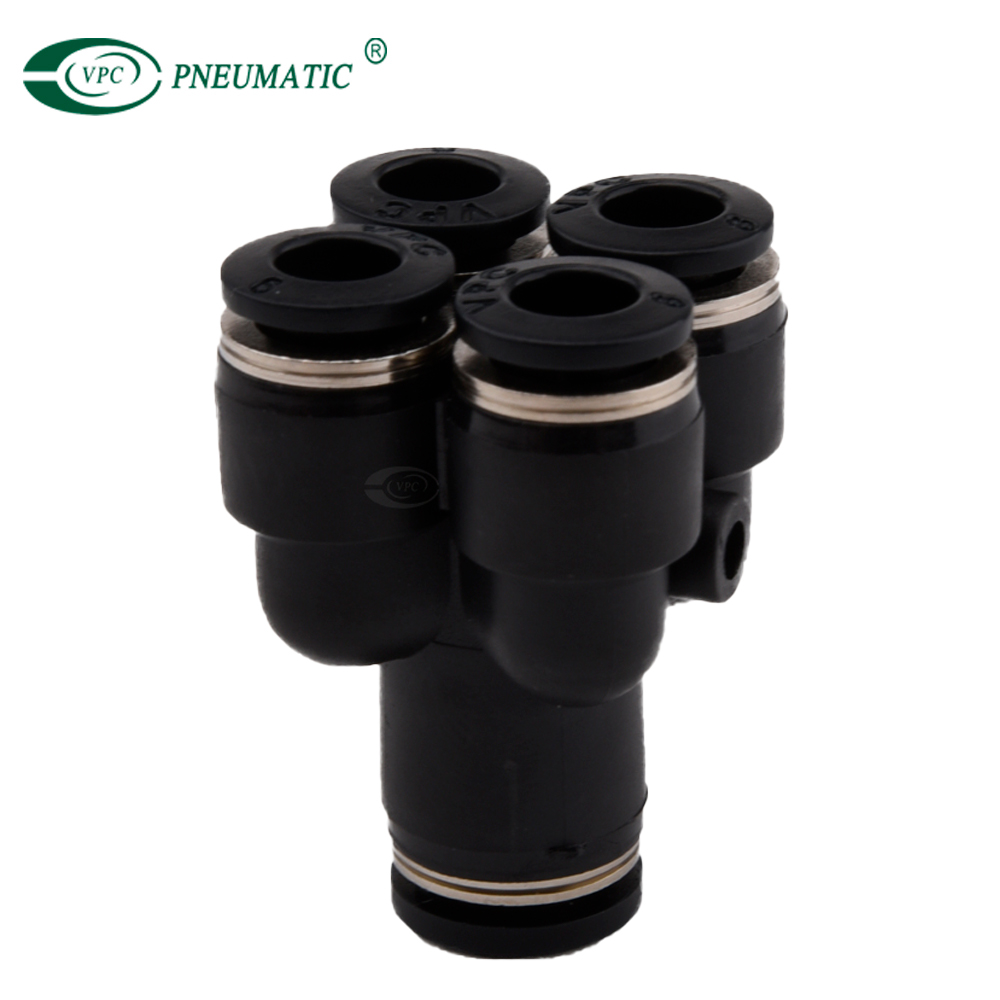 PY06 Pneumatic Y Plastic Tee Shape Union Connector Quick Connect Hose Air Fittings