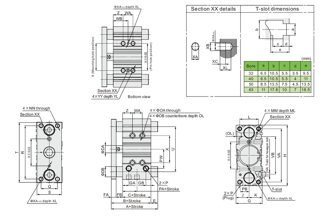 compact guide cylinder