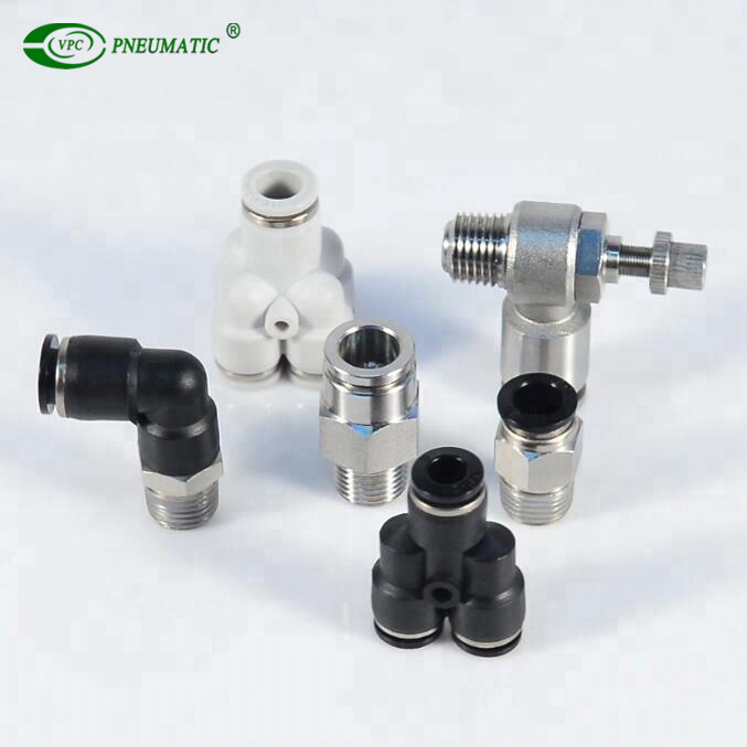 Pneumatic Component Hose Fittings Union Straight One Touch Plastic Pneumatic Air Fitting