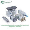 MSQ Series Air Rotary Table Actuator 180 Degree Swing Solid Rack And Pinion Style Pneumatic Rotary Cylinder