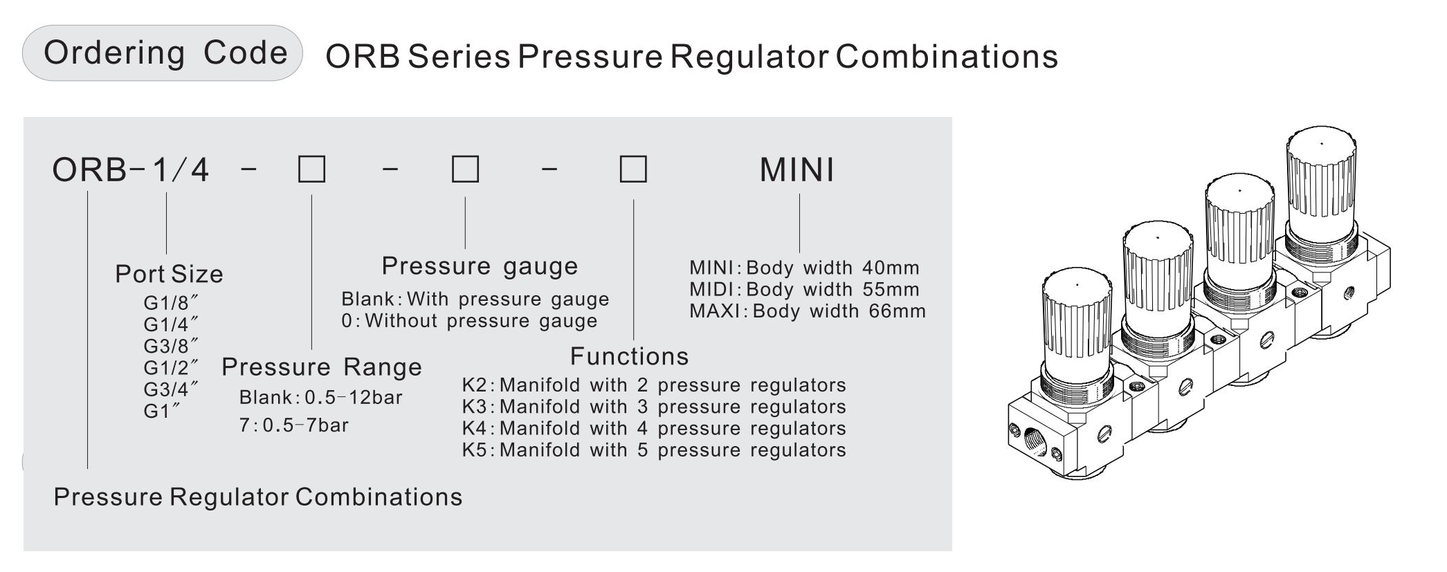 mounting bracket-order code