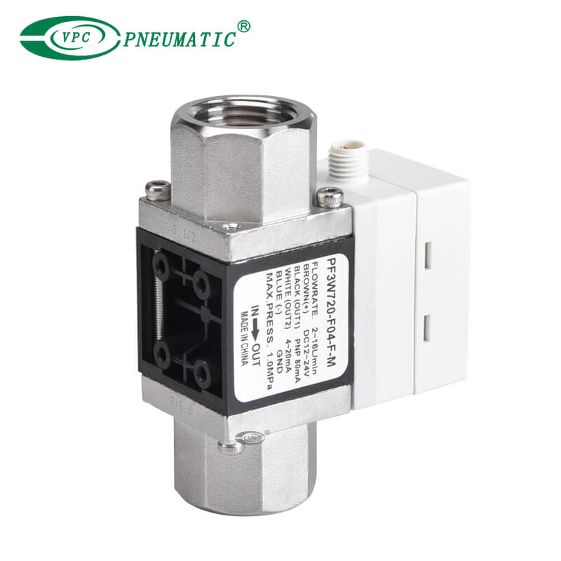 PF3W Series 3-Color Display Digital Flow Switch for Water