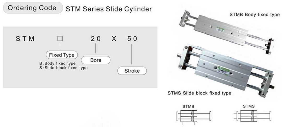 double piston pneumatic cylinder